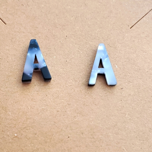 💫5/$25 Letter A Marble Earrings - Picture 2 of 3